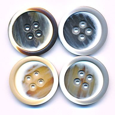 Runder Knopf aus Kunststoff, ca.28mm Ø, von Union Knopf