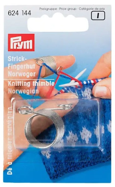 Strickfingerhut für Norweger aus silberfarbigem Metall