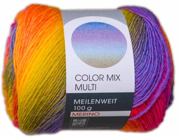 Meilenweit Merino 4-fach 100g Color Mix von Lana Grossa