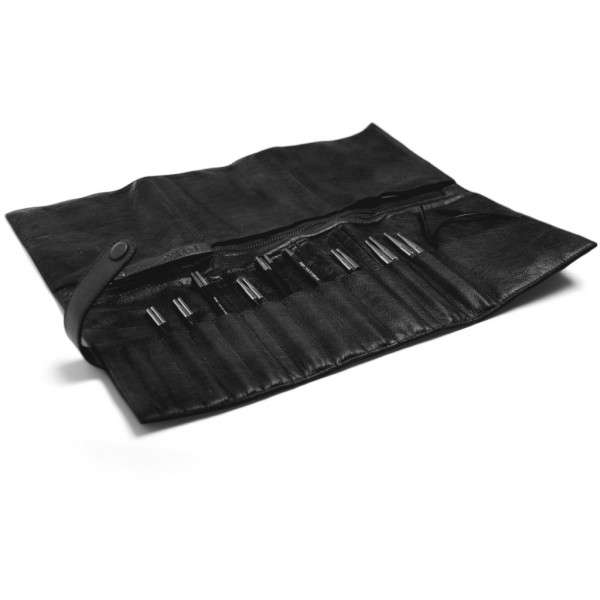 Stockholm - Handgefertigtes Lederetui für Nadelspitzen und -Seile von muud (schwarz)