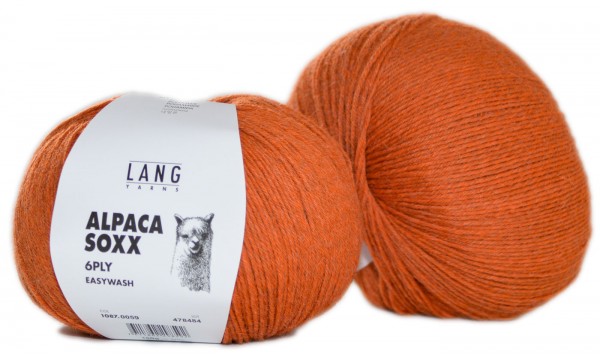 Alpaca Soxx 6-fach Farbe 59 orange mélange
