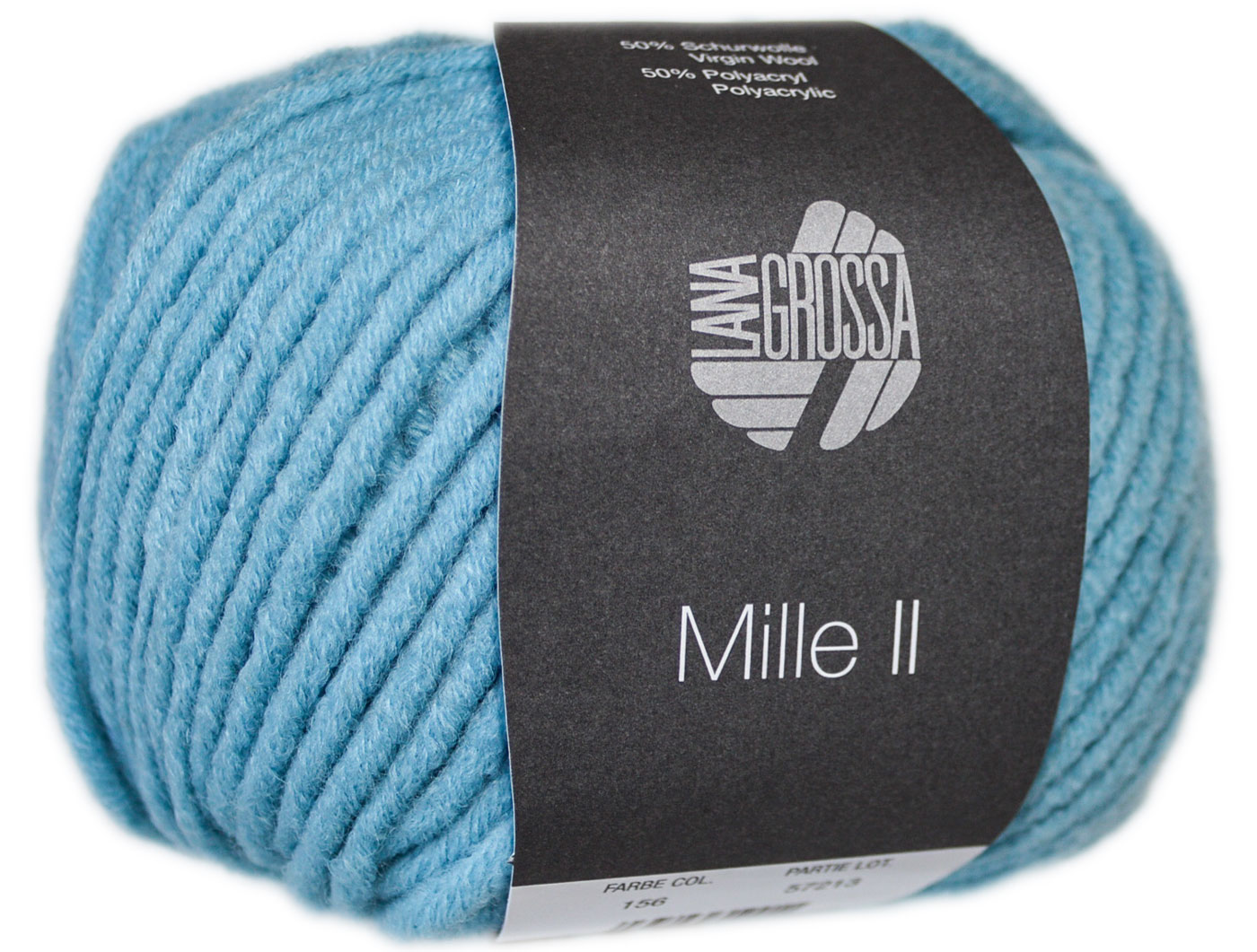 16 dunkelgrau meliert 50 g Lana Grossa Mille II Fb Wolle Kreativ 