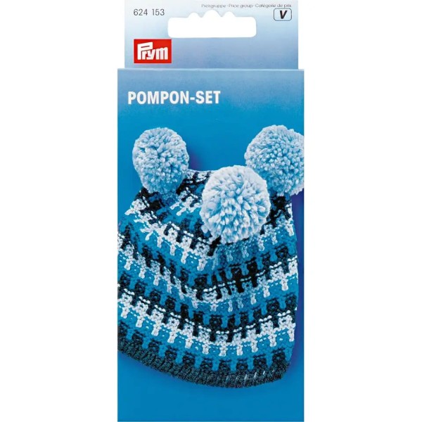 Pom-pom set for 4 sizes assorted colors, from PRYM